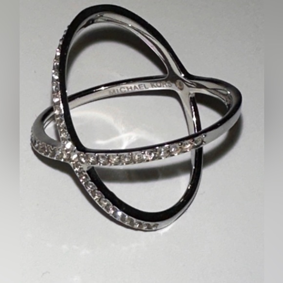Silver Michael Kors Criss Cross Ring - Picture 1 of 7